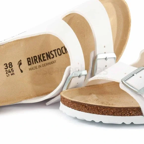 Birkenstock Arizona White Leather Birkoflor 41 - Picture 6 of 16